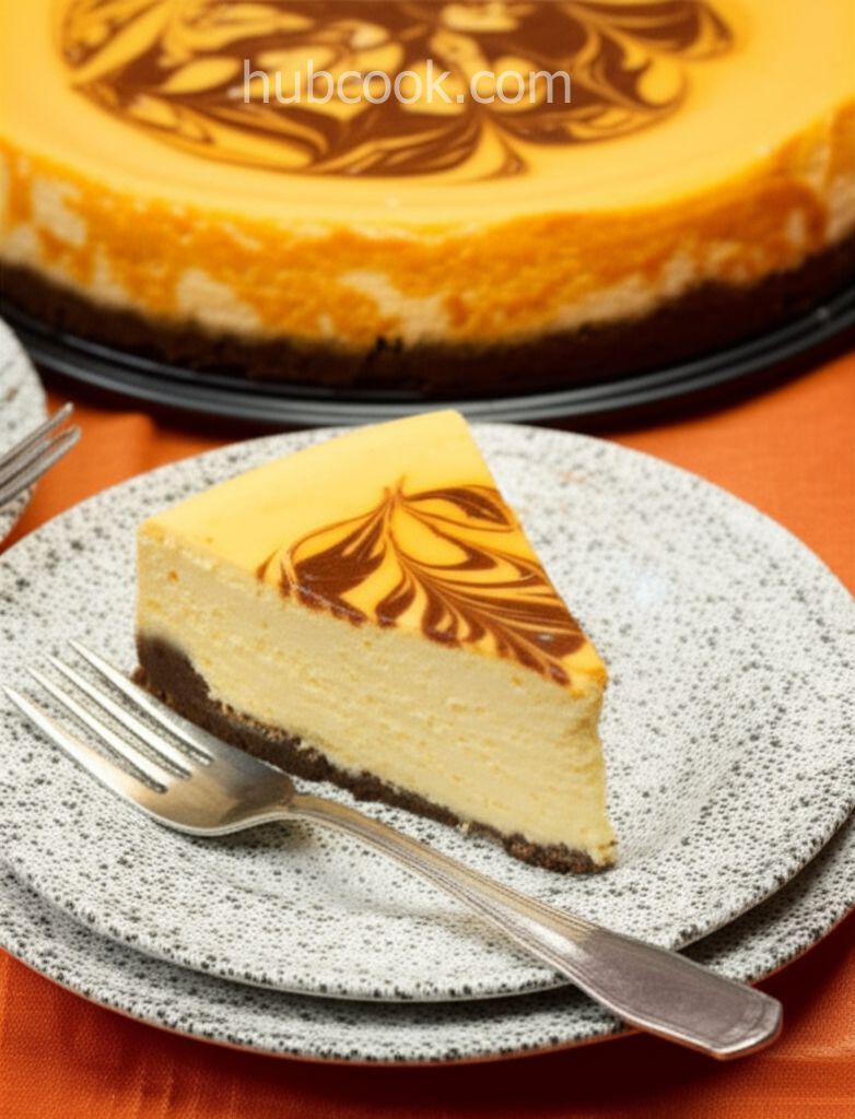 Orange Chocolate Swirl Cheesecake