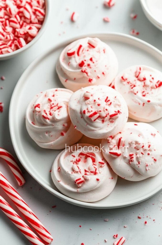 Peppermint Meringue Cookies