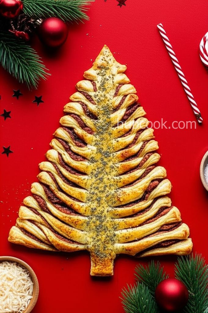 Savory Puff Pastry Christmas Tree