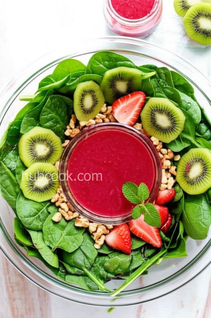 Strawberry, Kiwi, and Spinach Salad