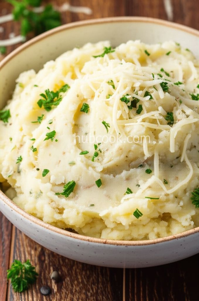 Creamy Garlic Parmesan Mashed Potatoes