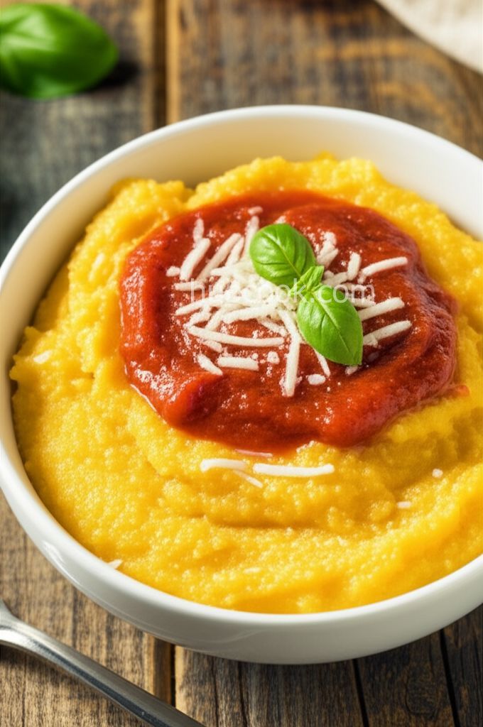 Easy Polenta with Tomato Sauce