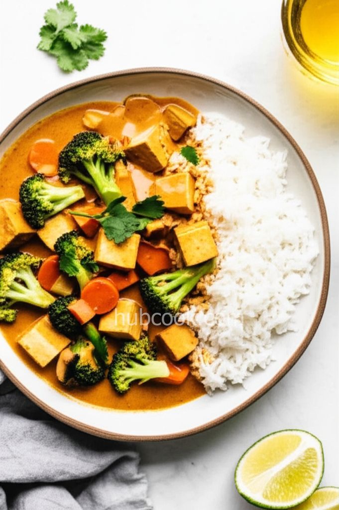 Easy Vegan Red Curry with Tofu and Vegetables