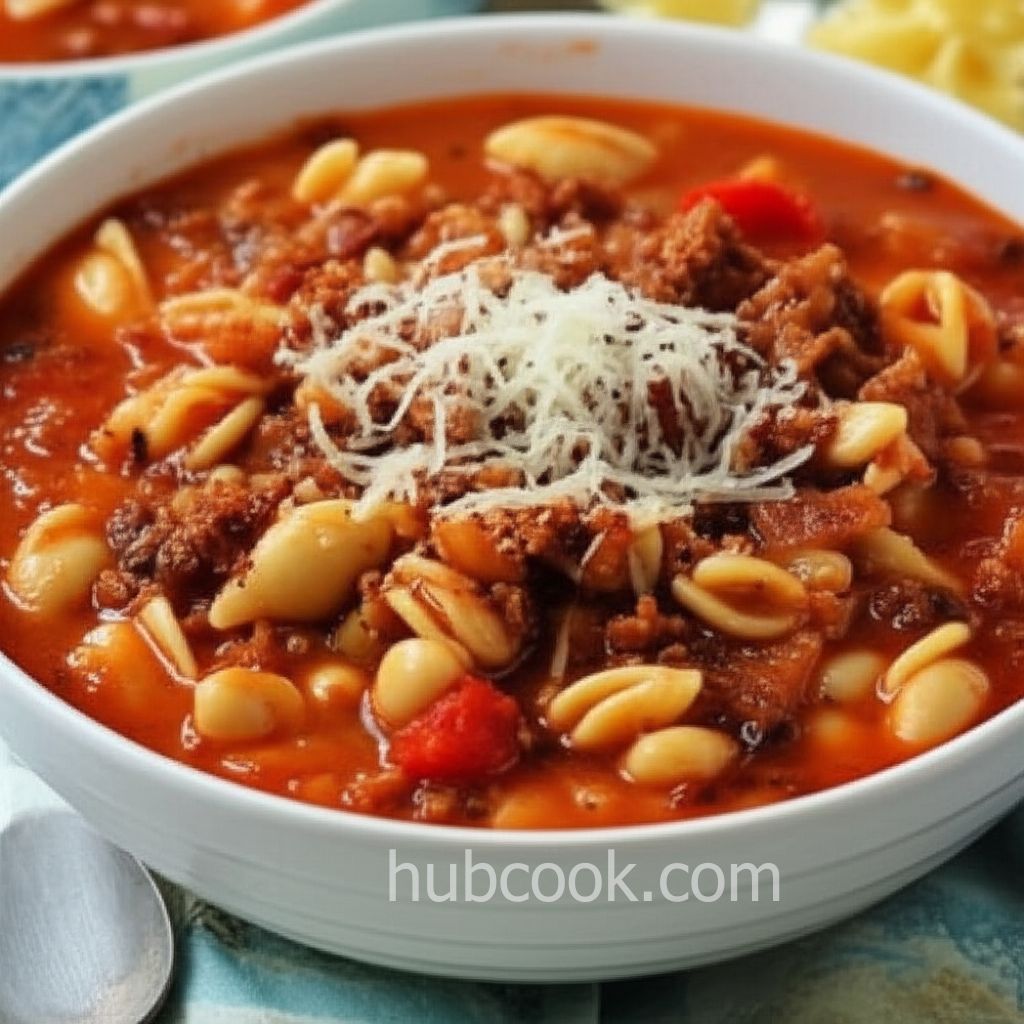Pasta Fagioli Soup with Bacon