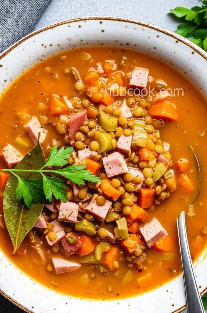 Instant Pot Lentil and Ham Soup