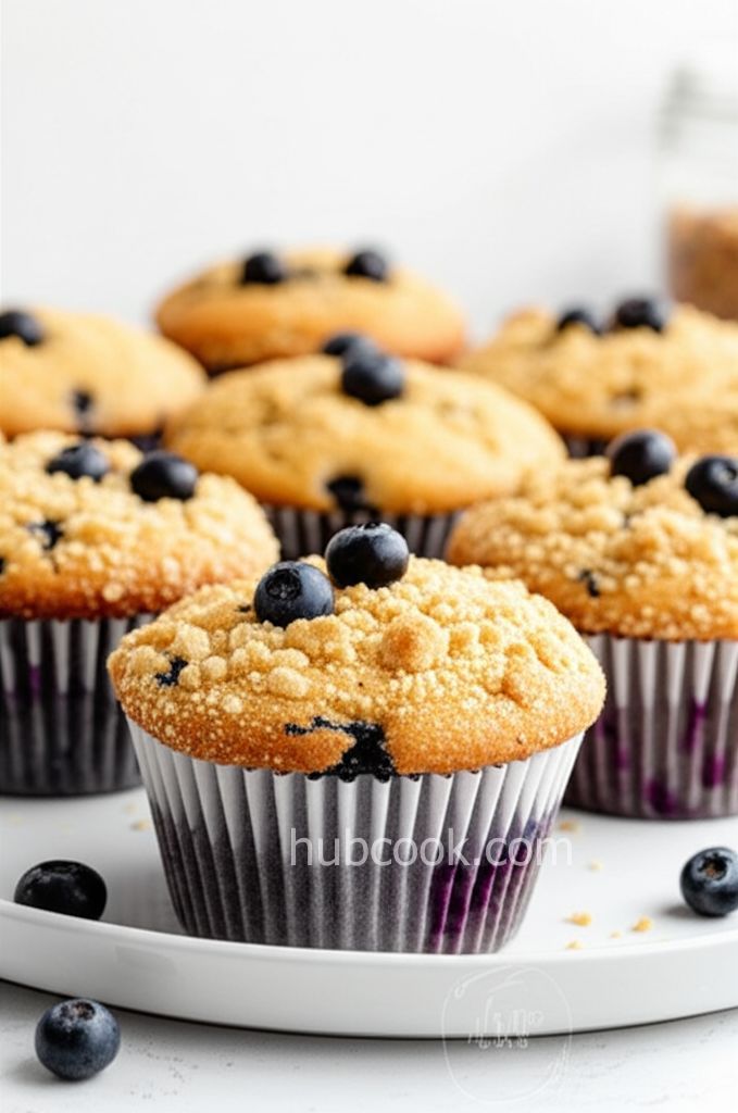 Streusel-Topped Blueberry Muffins