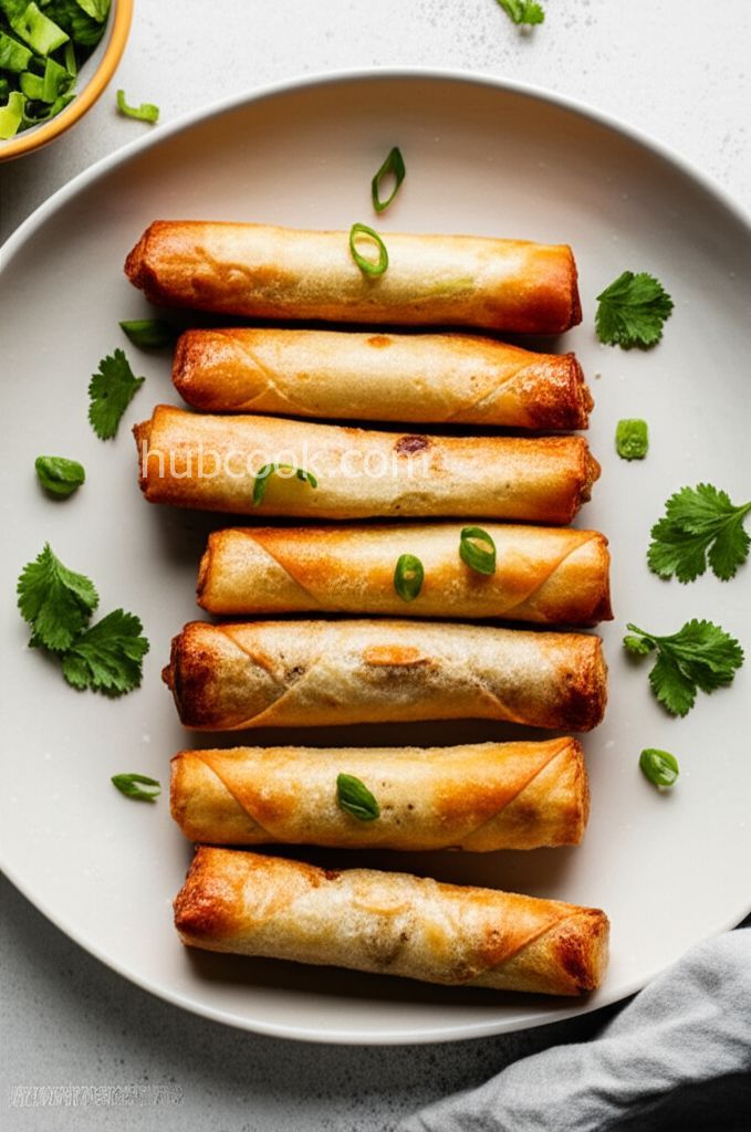 Baked Pork Spring Rolls