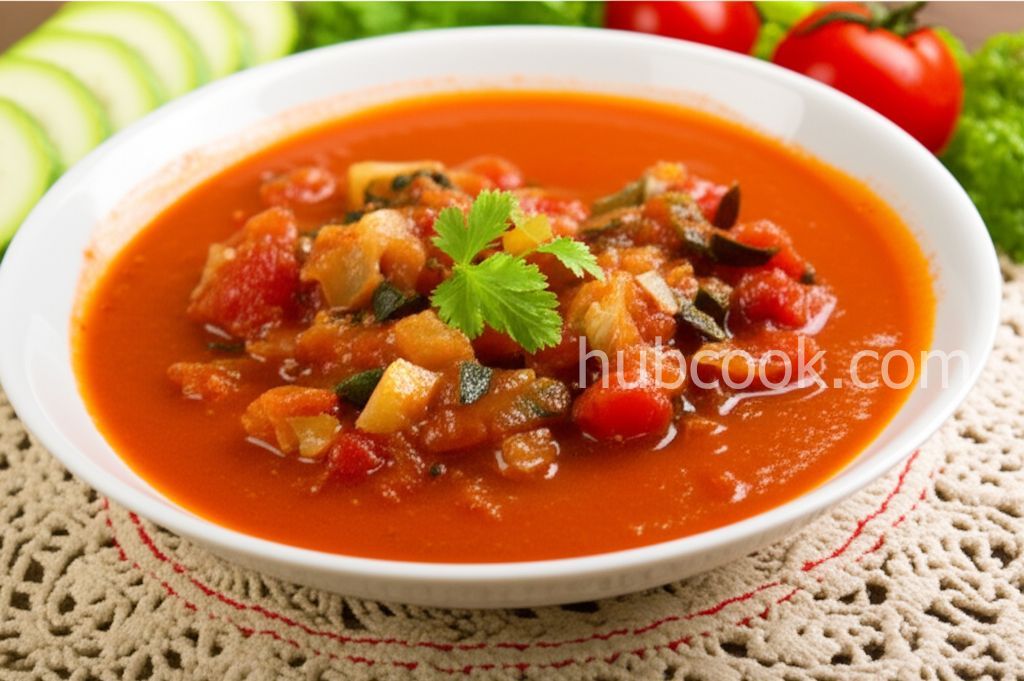 Fresh Tomato Zucchini Soup