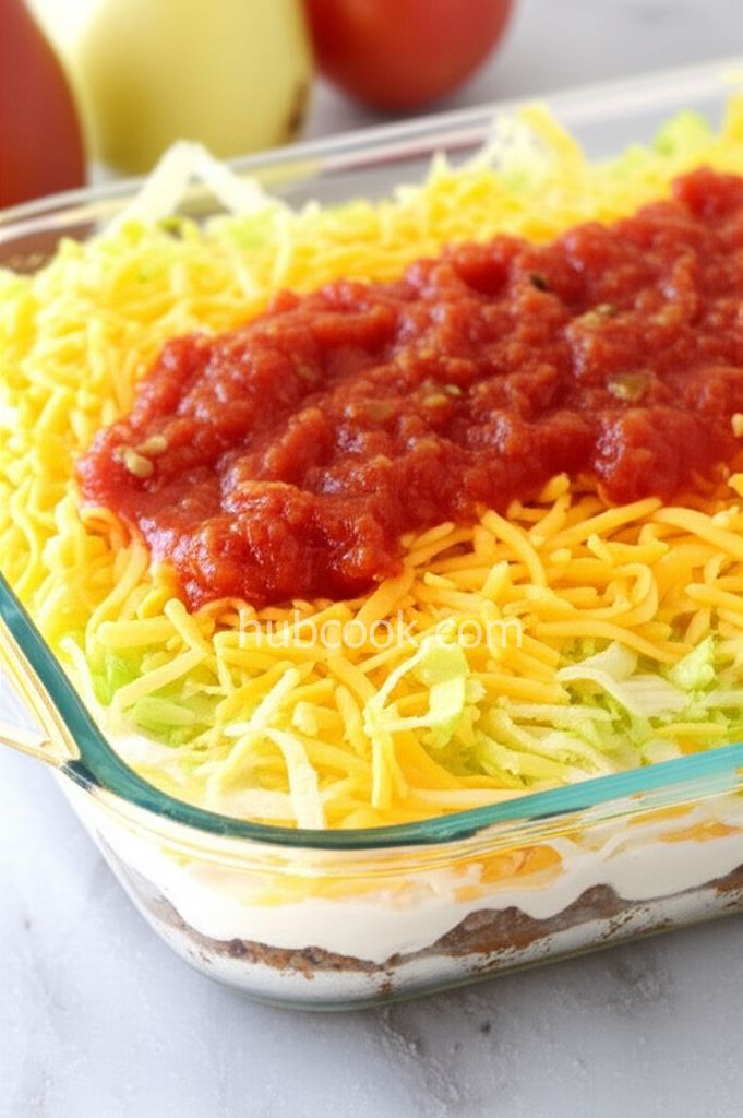 Layered Taco Dip with Meat