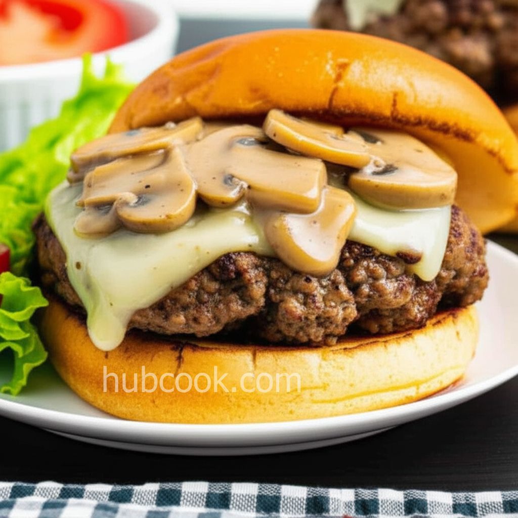Mushroom and Swiss Burger