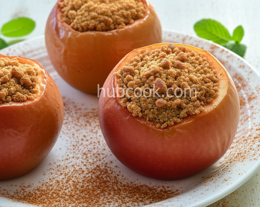 Baked Apples with Oatmeal Filling
