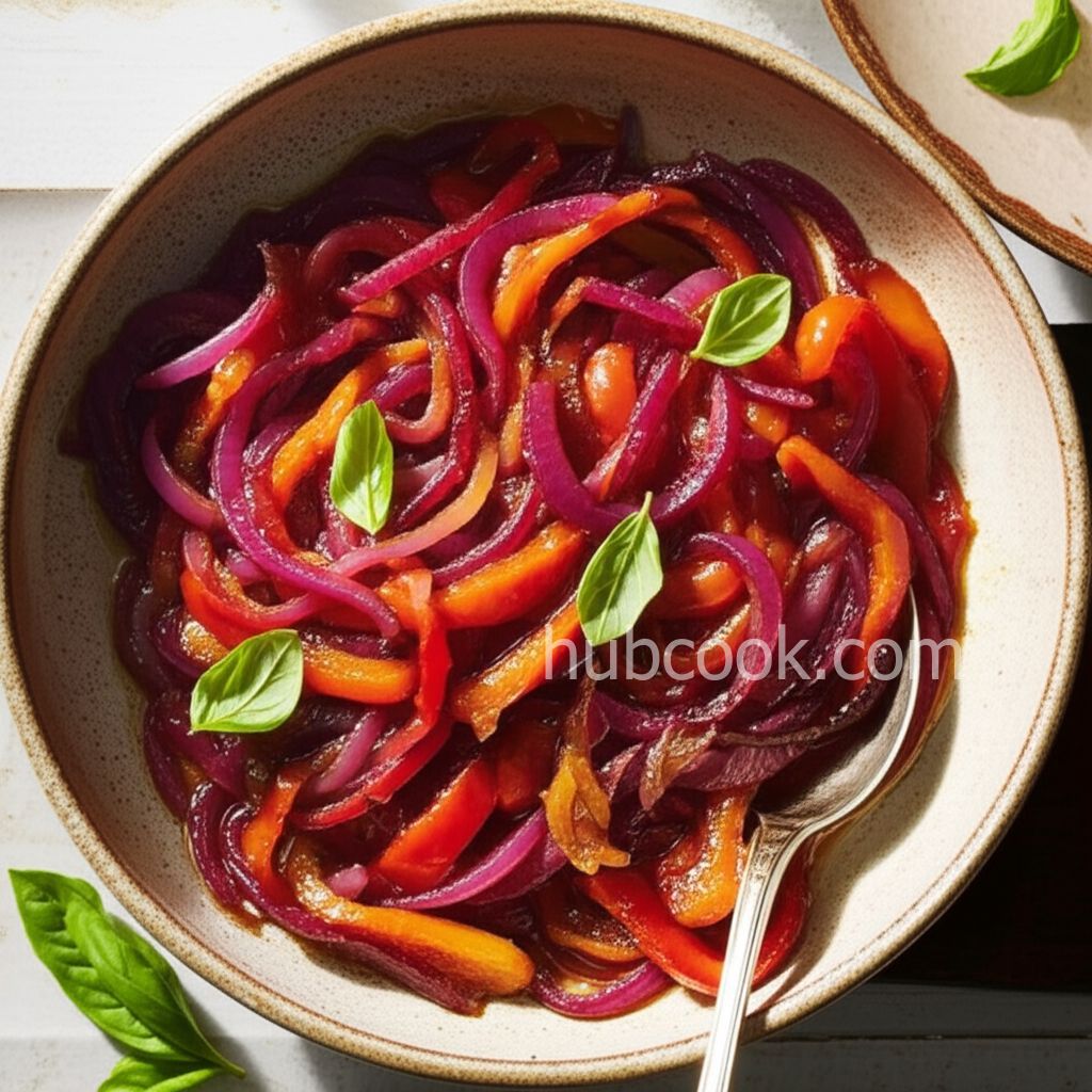Caramelized Red Bell Peppers and Onions
