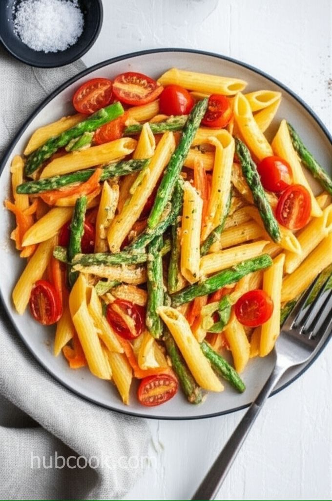 Creamy Penne Pasta Primavera