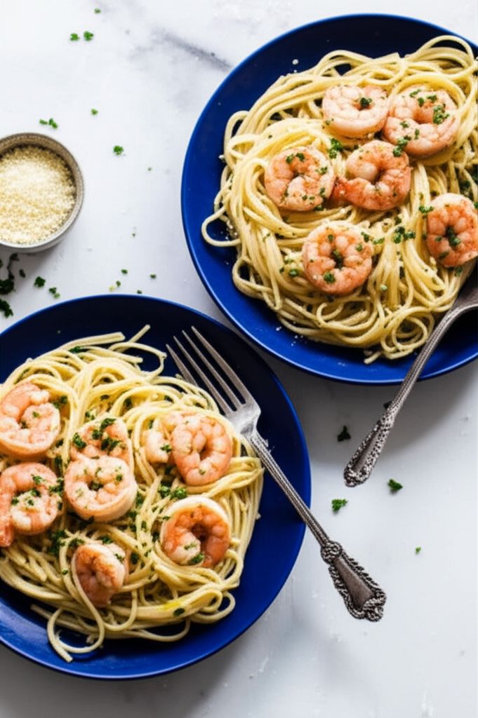 Creamy Shrimp Scampi with Half-and-Half