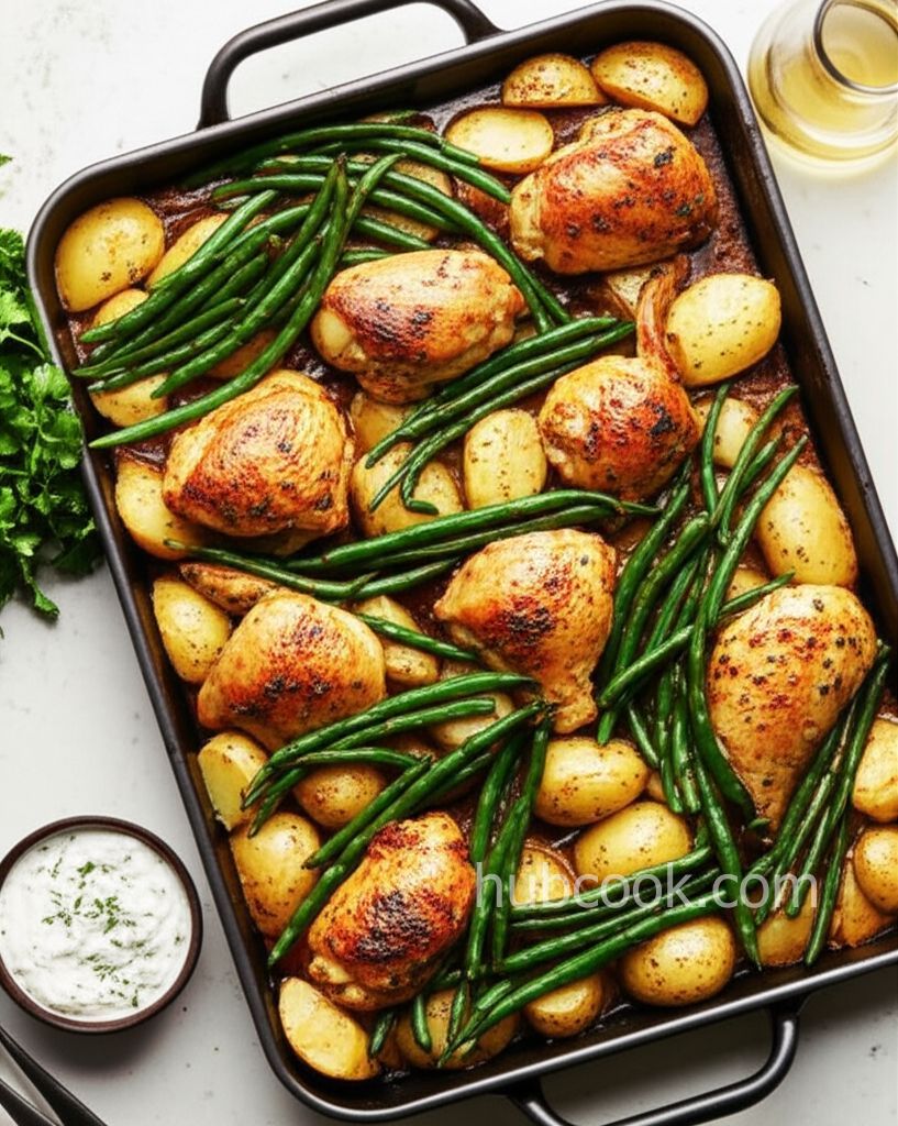 Greek Lemon Chicken and Potato Bake