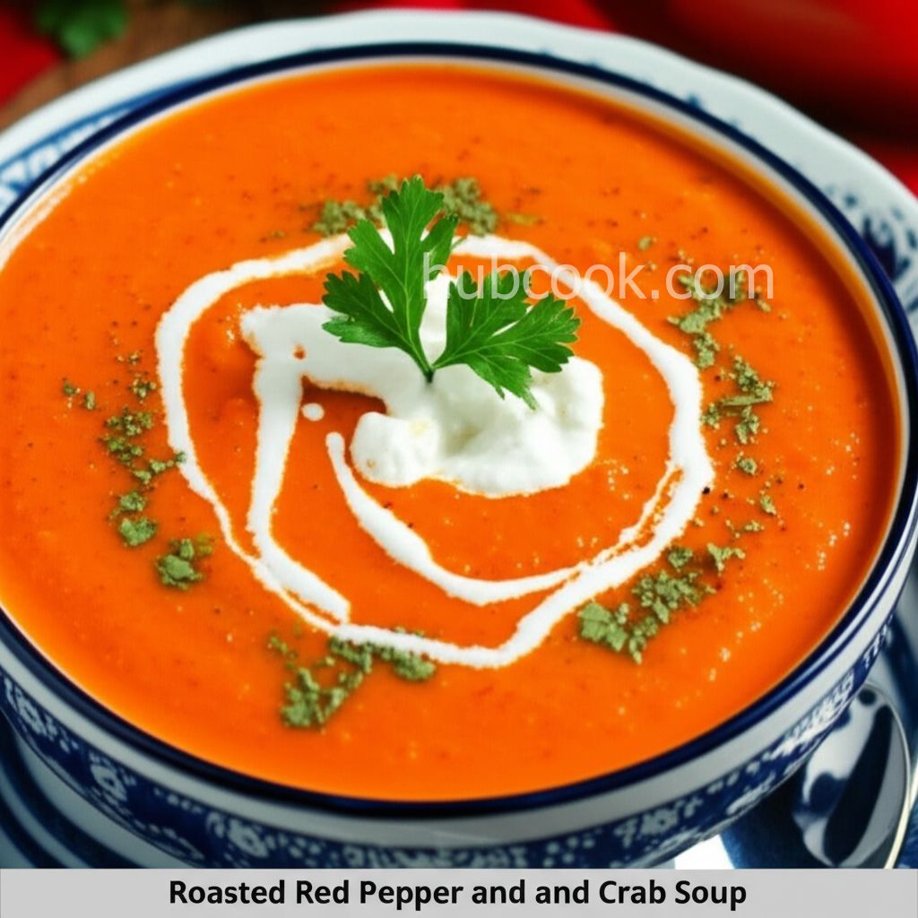 Roasted Red Pepper and Crab Soup