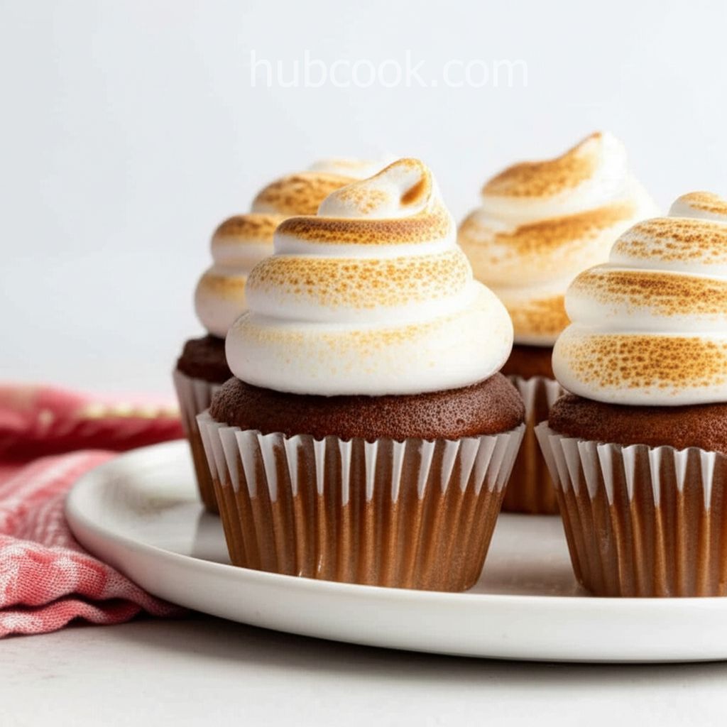 Sweet Potato Cupcakes with Toasted Marshmallow Frosting